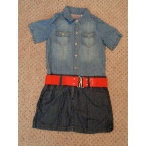 NEW Guess girls youth large (14) blue denim dress Retails $65